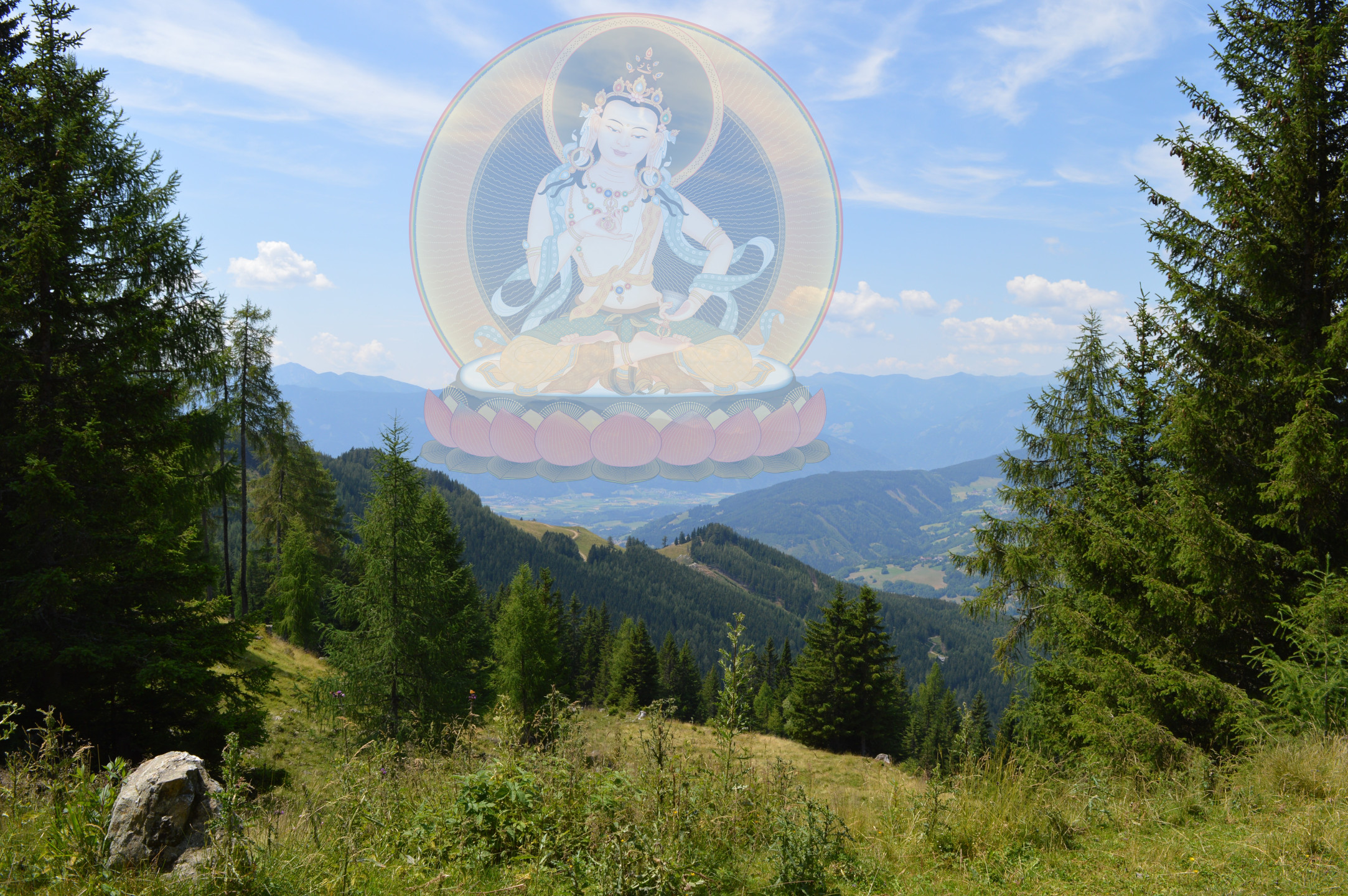 Kärnten: Über Kärnten schwebt Vajrasattva Buddha